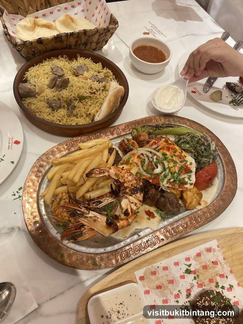 Mixed Grill Platter with Rice and Bread