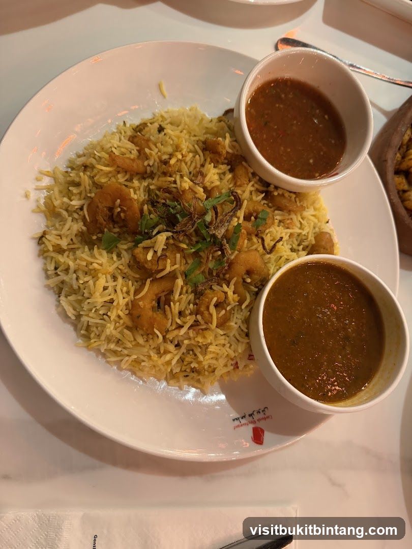 Shrimp Biryani with Sauces