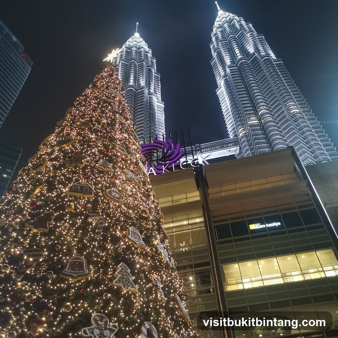 Christmas Tree in front of Petronas Towers