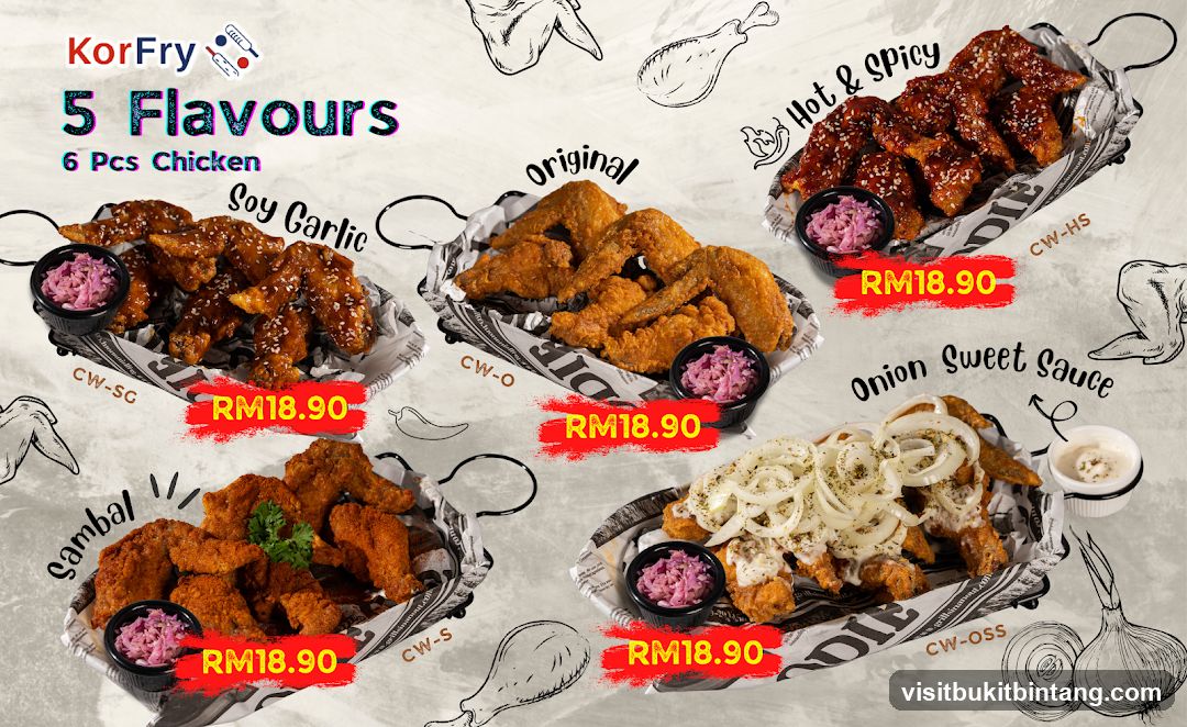 KorFry 5 Flavours 6 Pcs Chicken