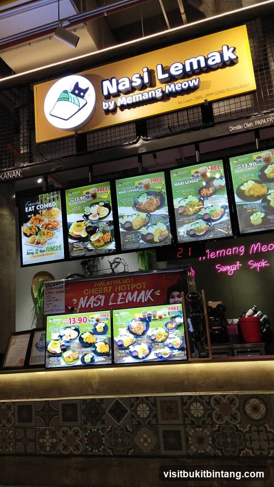 Nasi Lemak Restaurant Menu