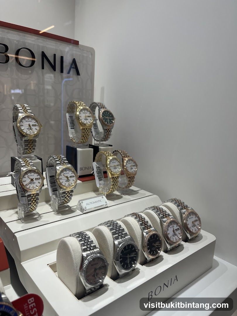 Display of Bonia Watches