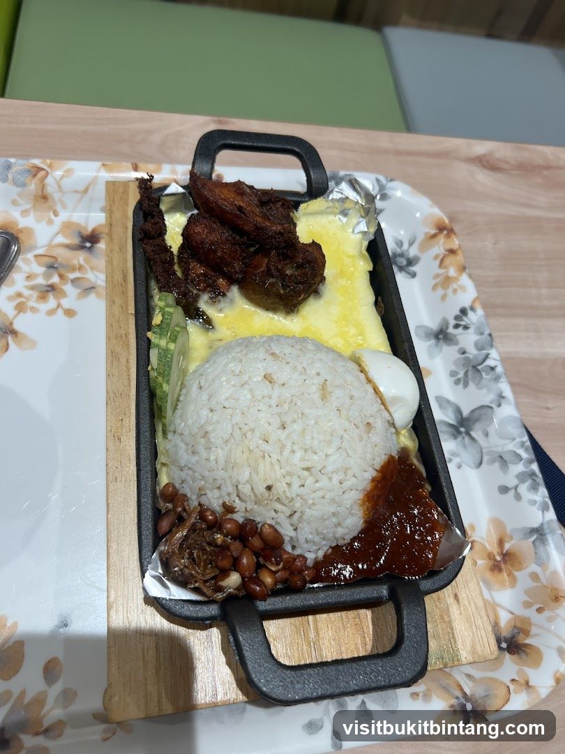 Nasi Lemak with Fried Chicken
