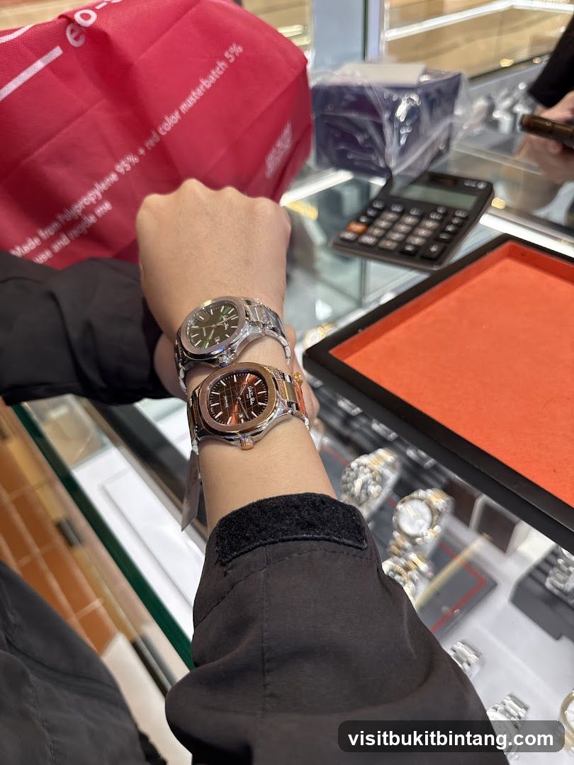 Watches on display