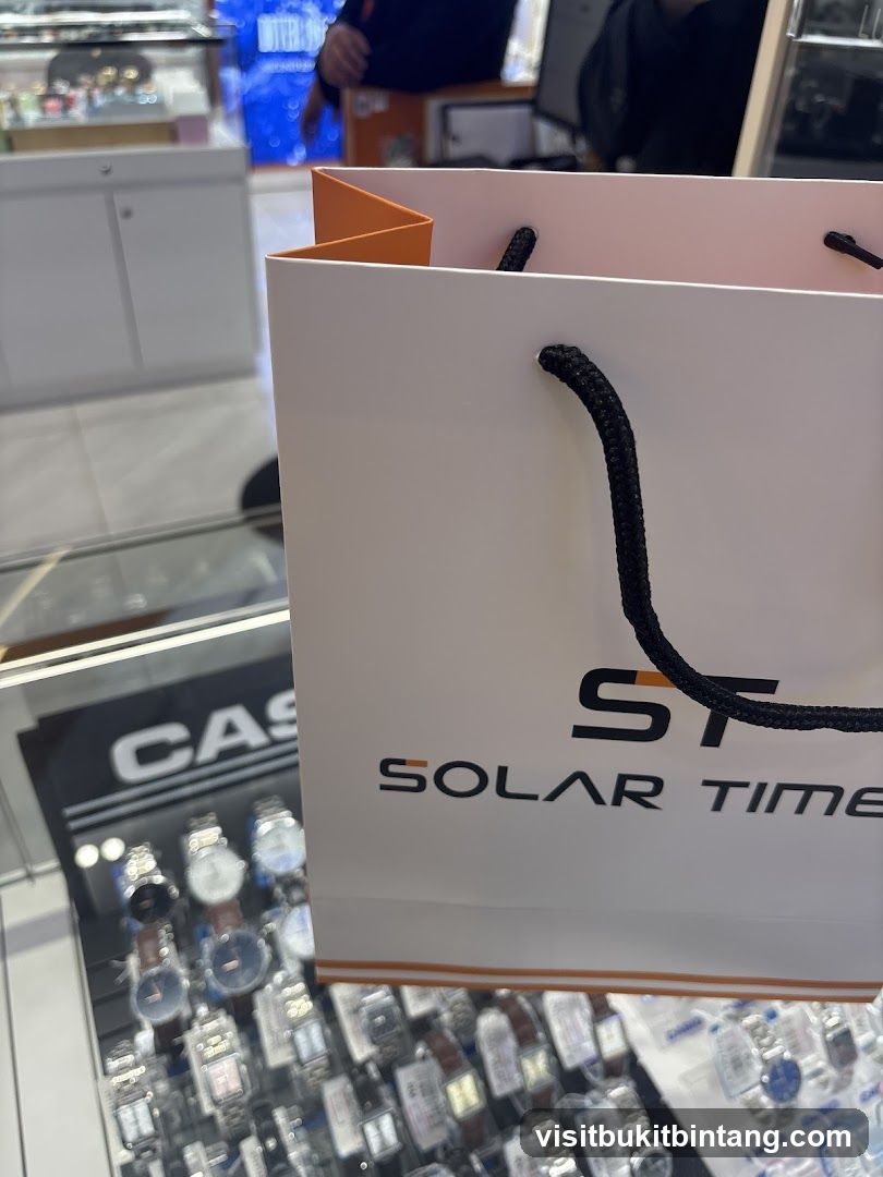 Shopping Bag with Watch Display