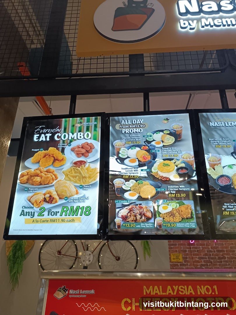 Nasi Lemak Menu