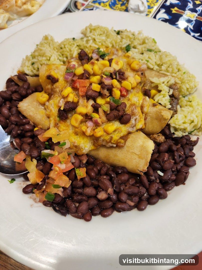 Enchiladas with Rice and Beans
