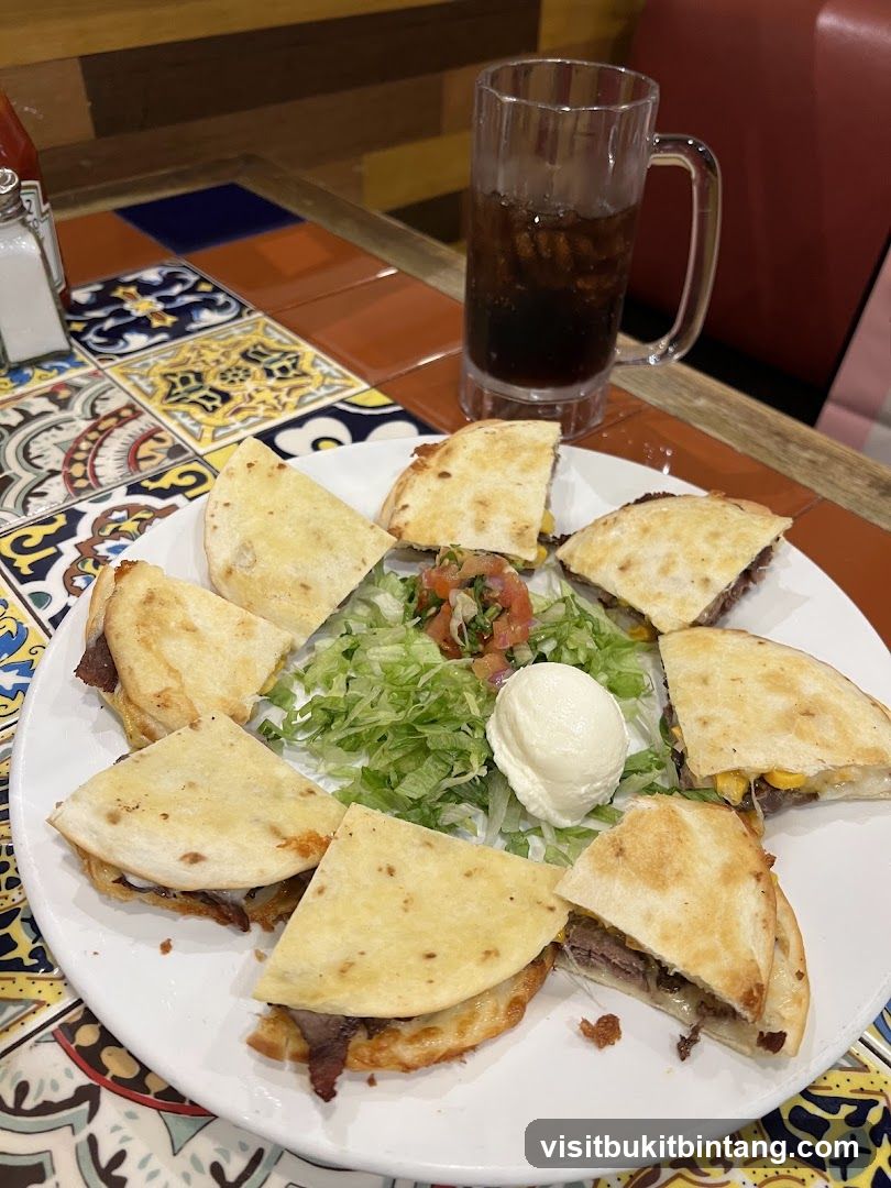 Quesadillas with a Drink