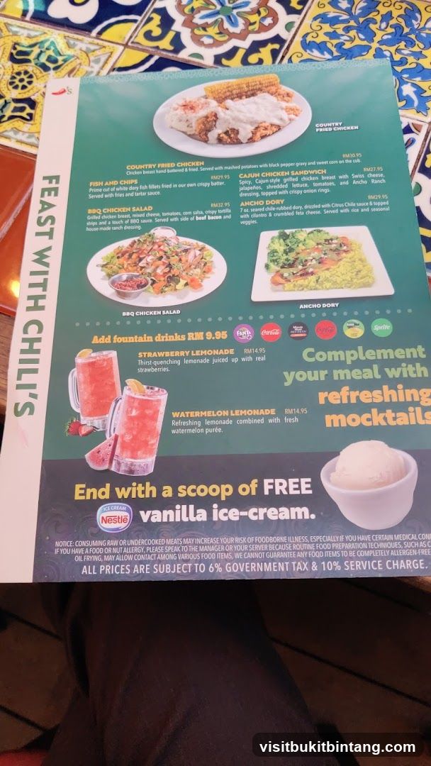 Feast With Chili's Menu