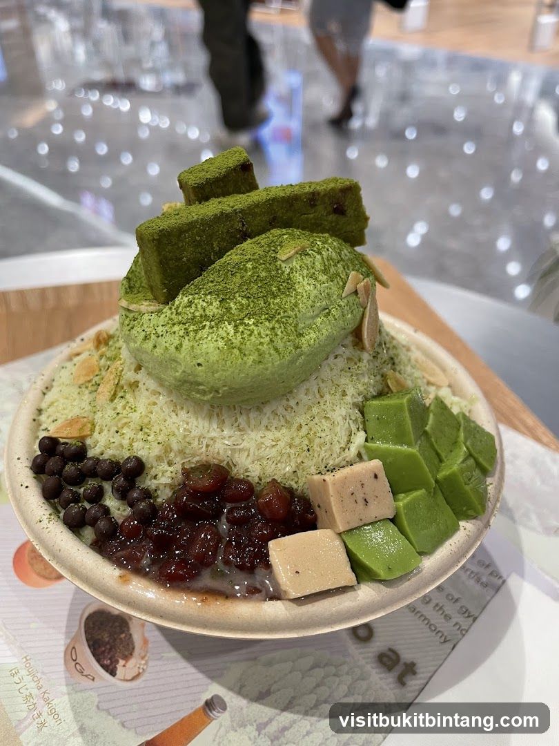 Matcha Shaved Ice Dessert
