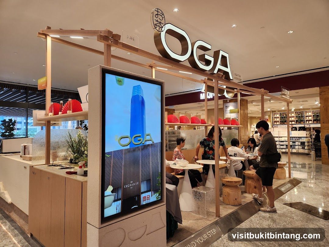 Cafe counter with seating area