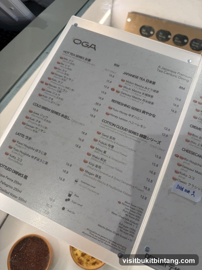 OGA Menu