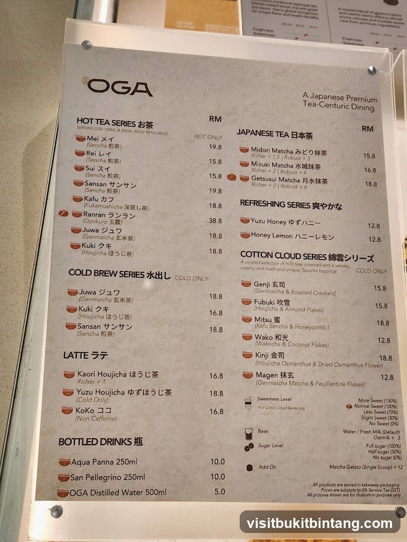 OGA Menu