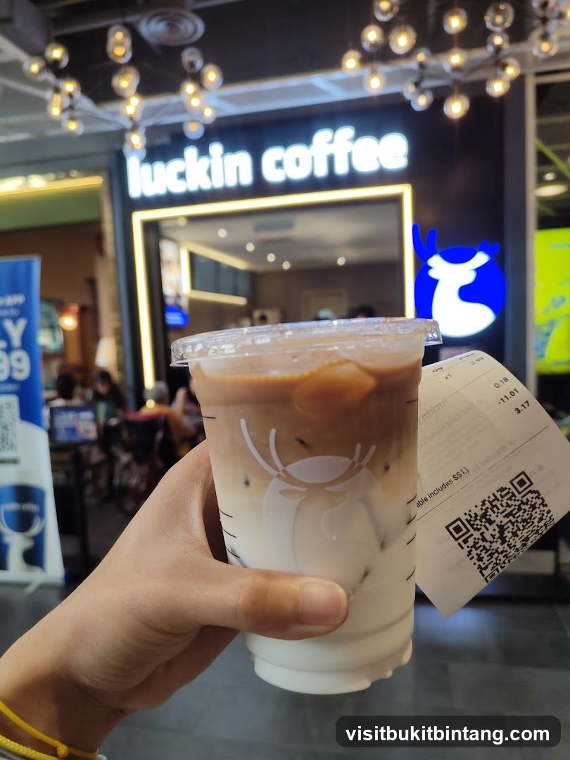 Luckin Coffee Drink and Receipt