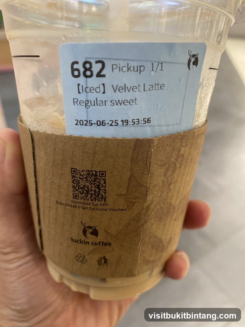 Iced Velvet Latte Order Sticker