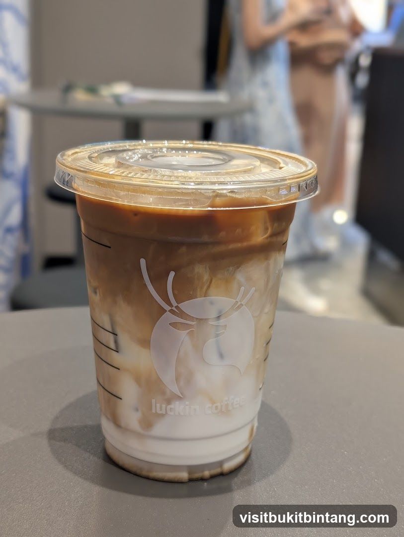 Iced Coffee with Luckin Coffee Logo