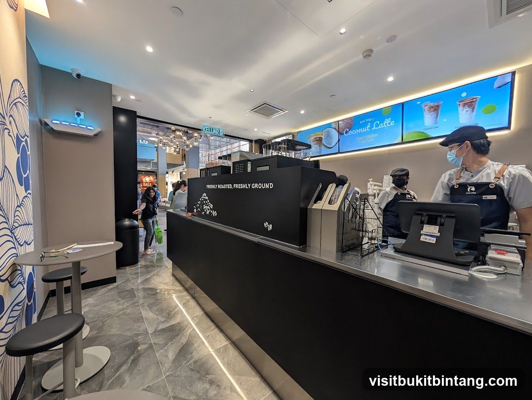 Cafe Counter with Menu Display