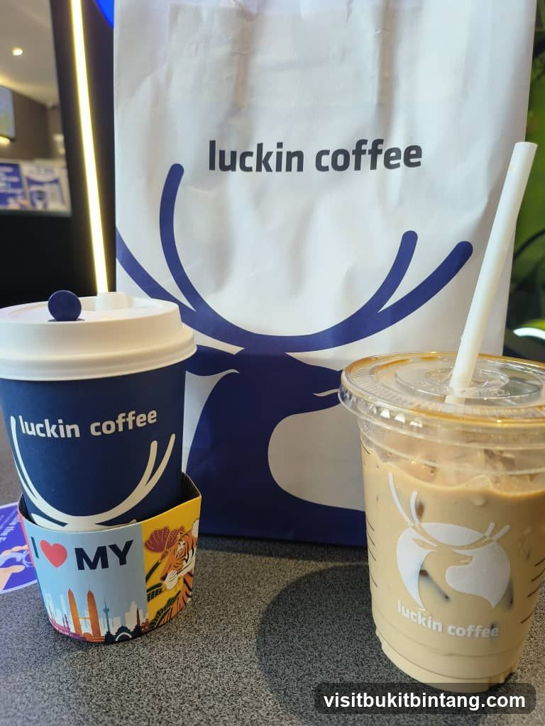 Luckin Coffee Drinks and Bag