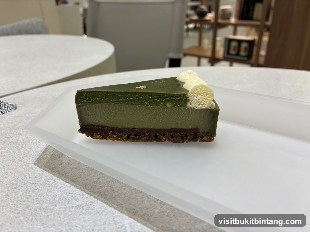 Matcha Chocolate Cake Slice