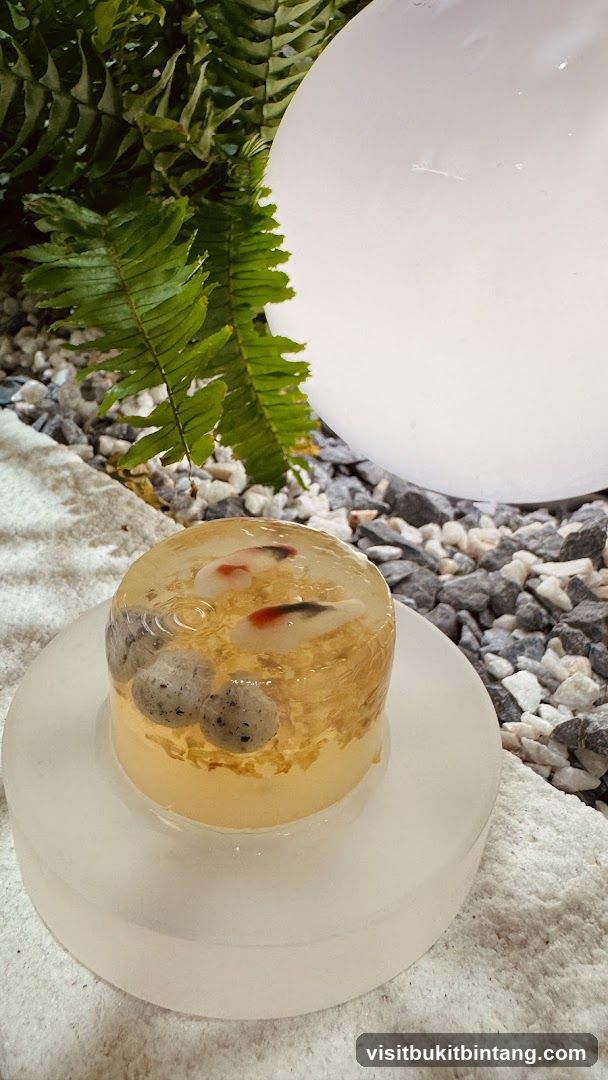 Dessert with Koi Fish Design