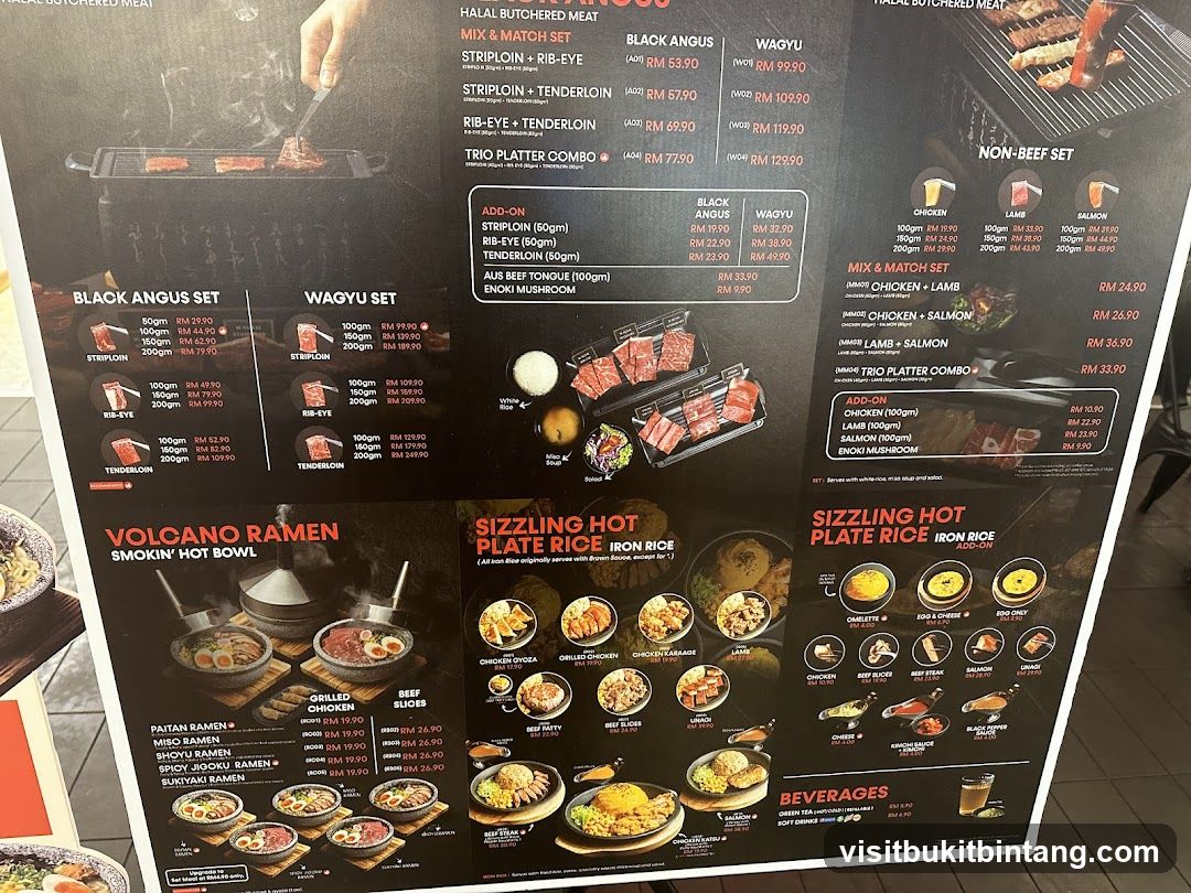 Halal Butchered Meat Menu