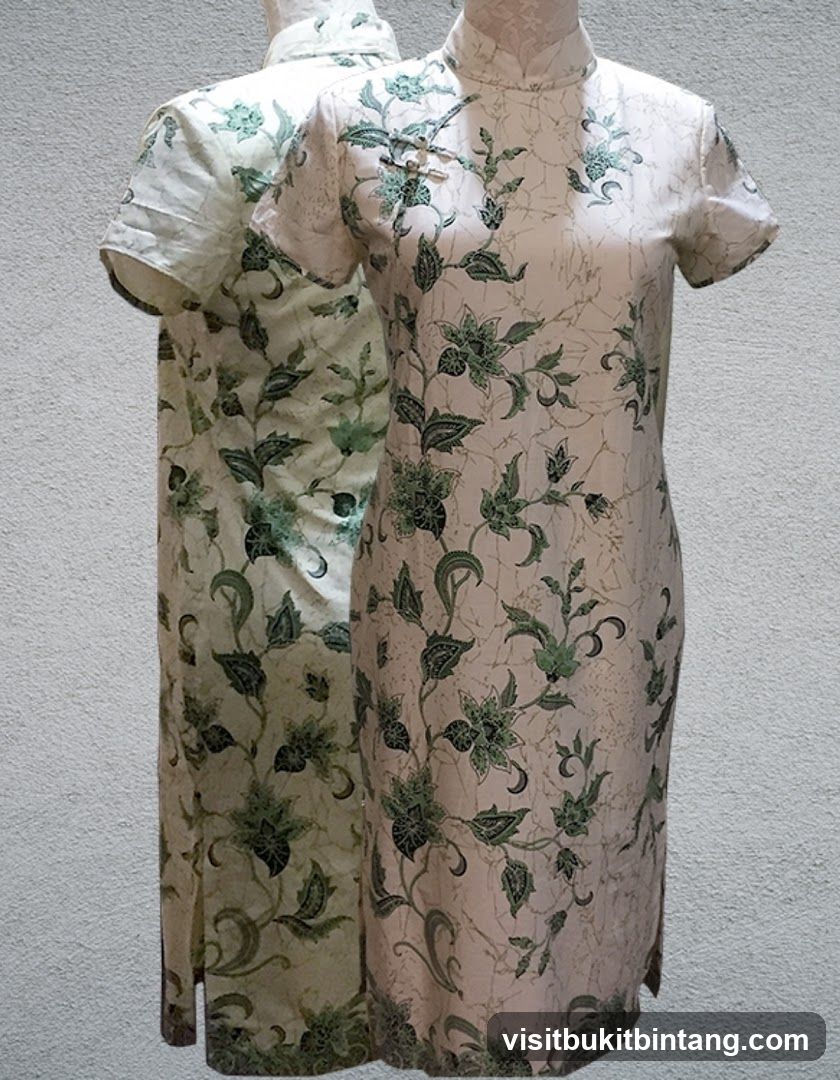 Two Mannequins in Floral Cheongsams