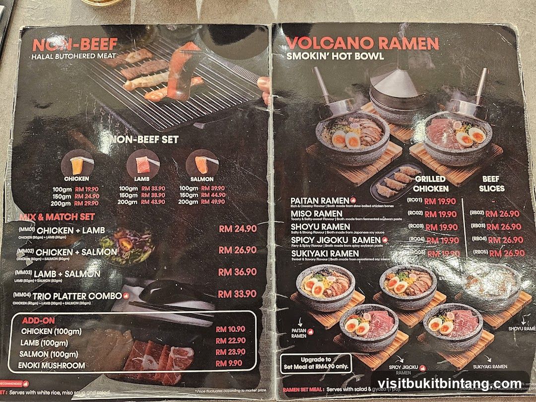 NON-BEEF & VOLCANO RAMEN