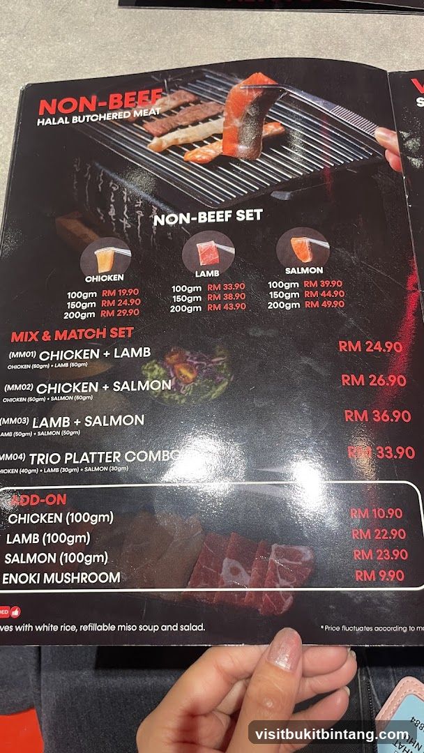 Non-Beef Set Menu