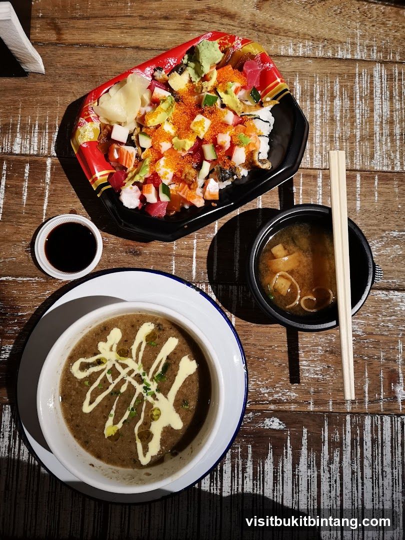 Chirashi Bowl and Soup