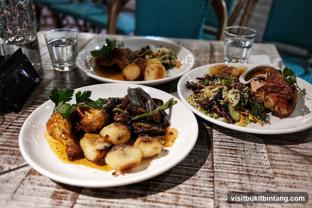 Three Plates of Food on a Table