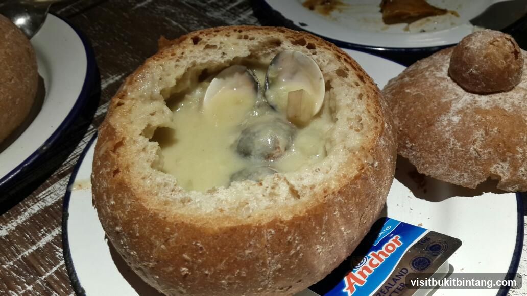 Clam Chowder in a Bread Bowl