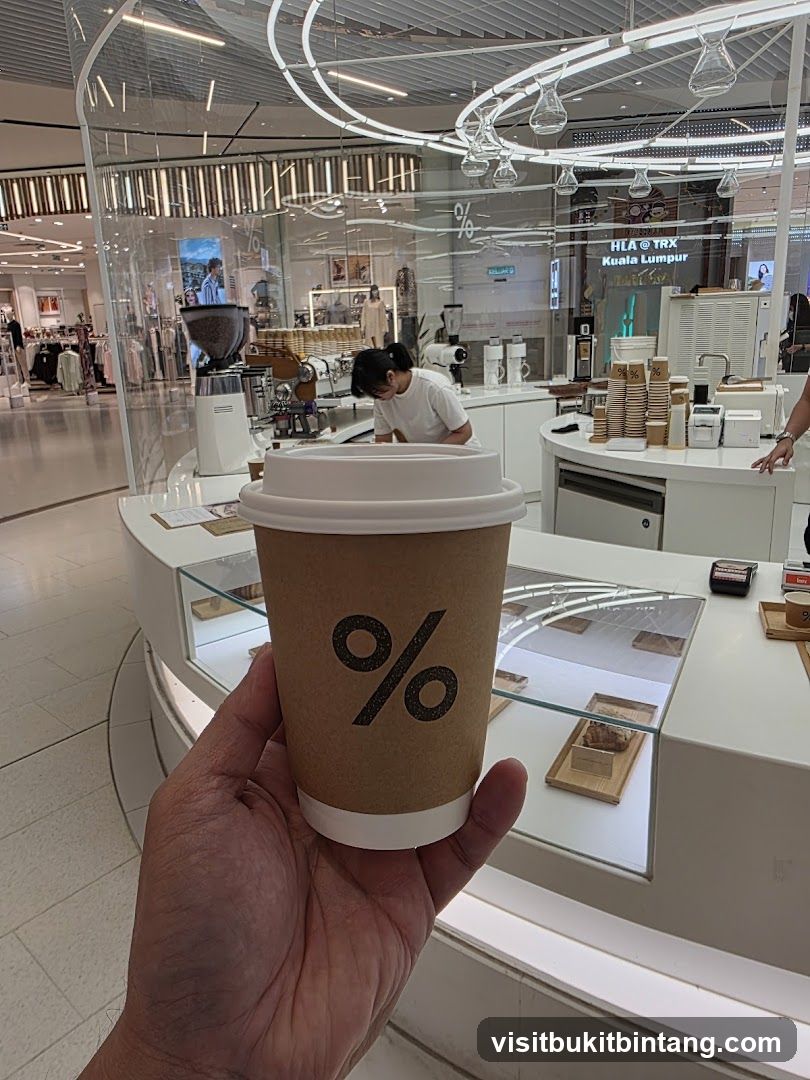 Coffee Cup with Percent Logo