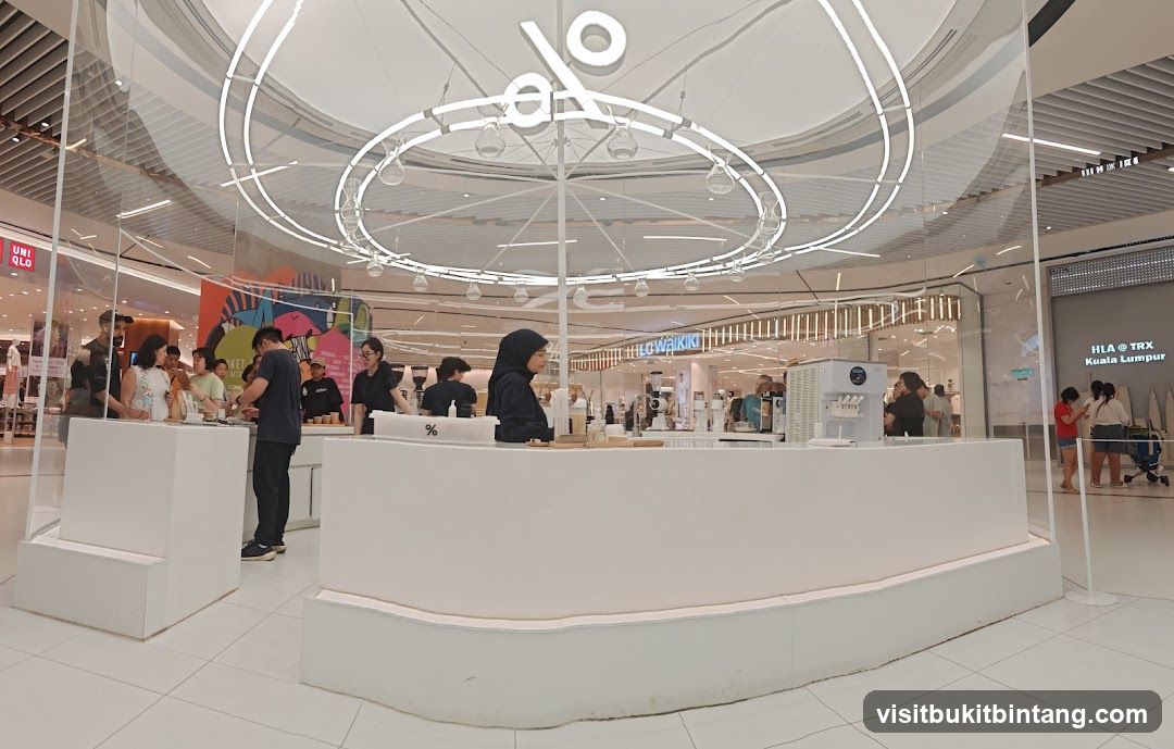 Modern Coffee Kiosk in a Mall