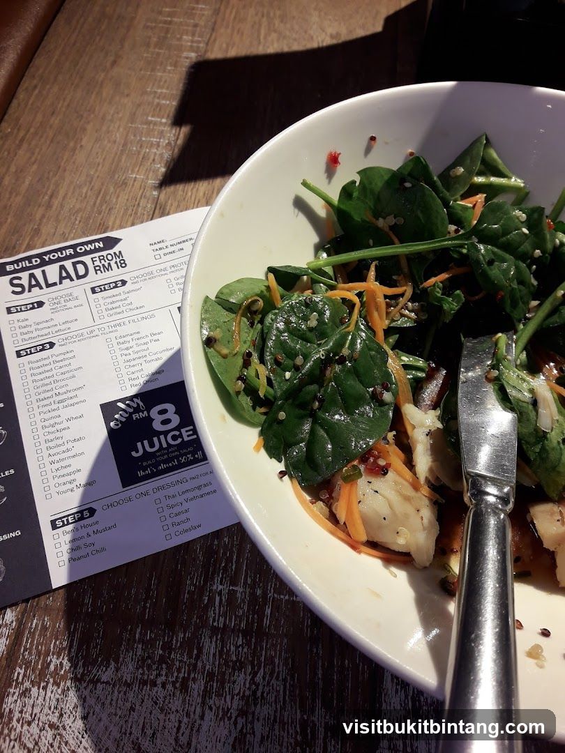 Build Your Own Salad Menu