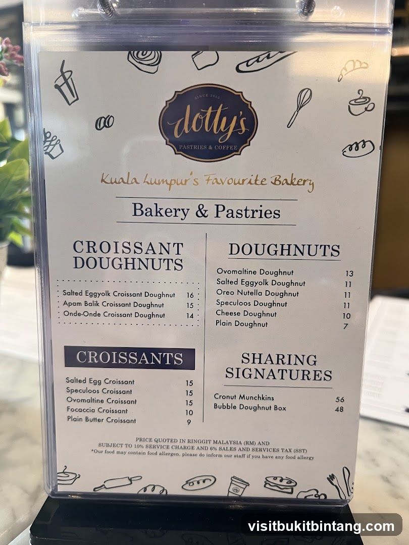 Dotty's Bakery & Pastries Menu