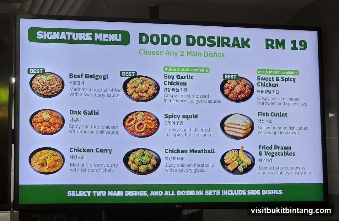 DODO DOSIRAK SIGNATURE MENU