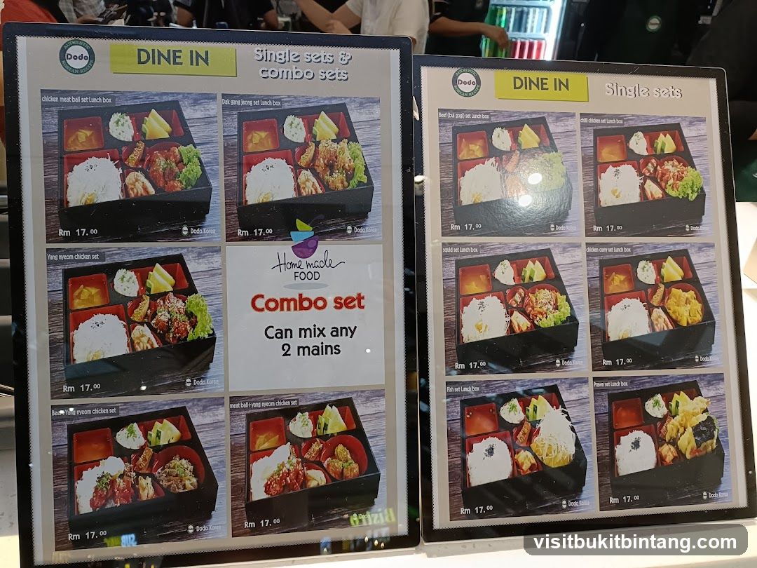 Dodo Korea Dine In Single Sets & Combo Sets