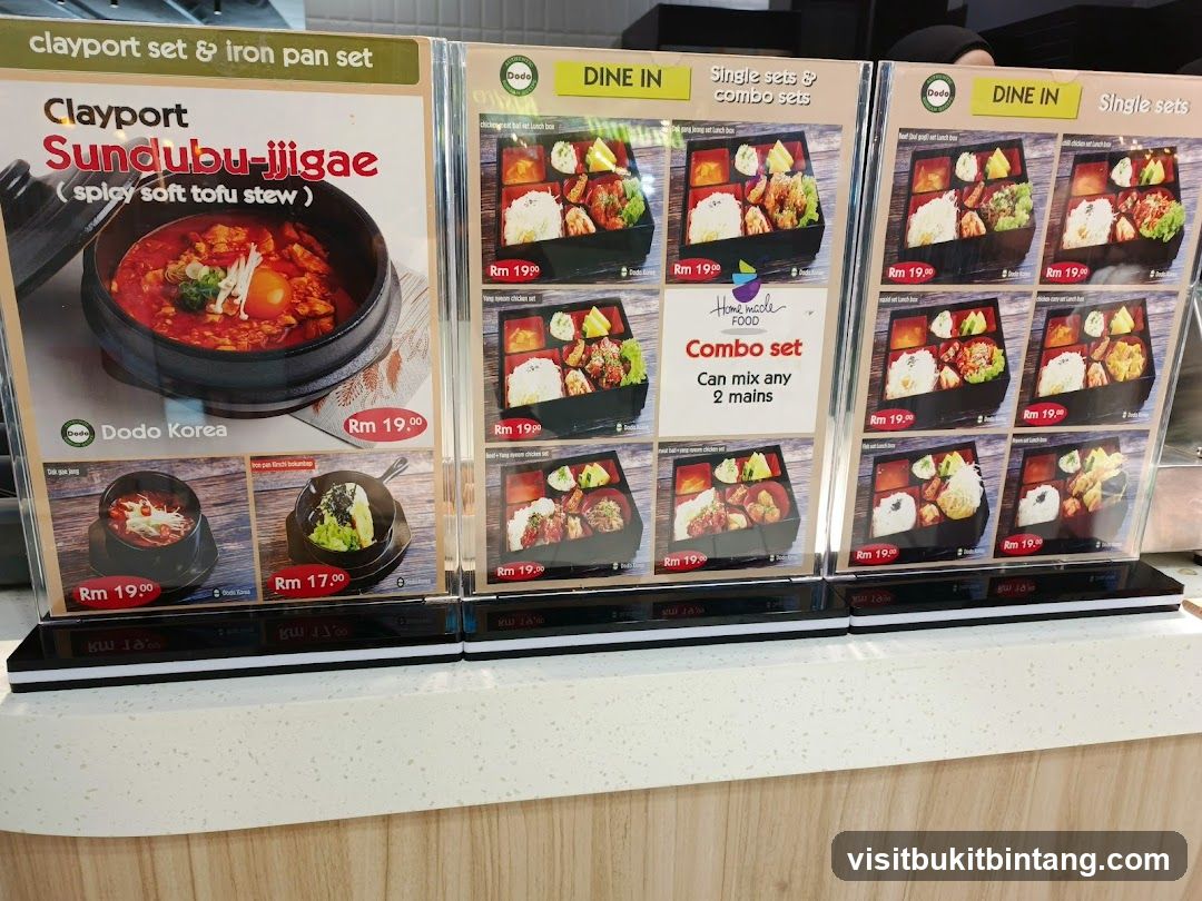 Dodo Korea Menu