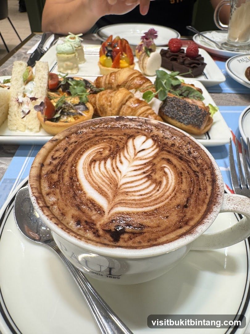 Afternoon Tea Spread with Hot Chocolate