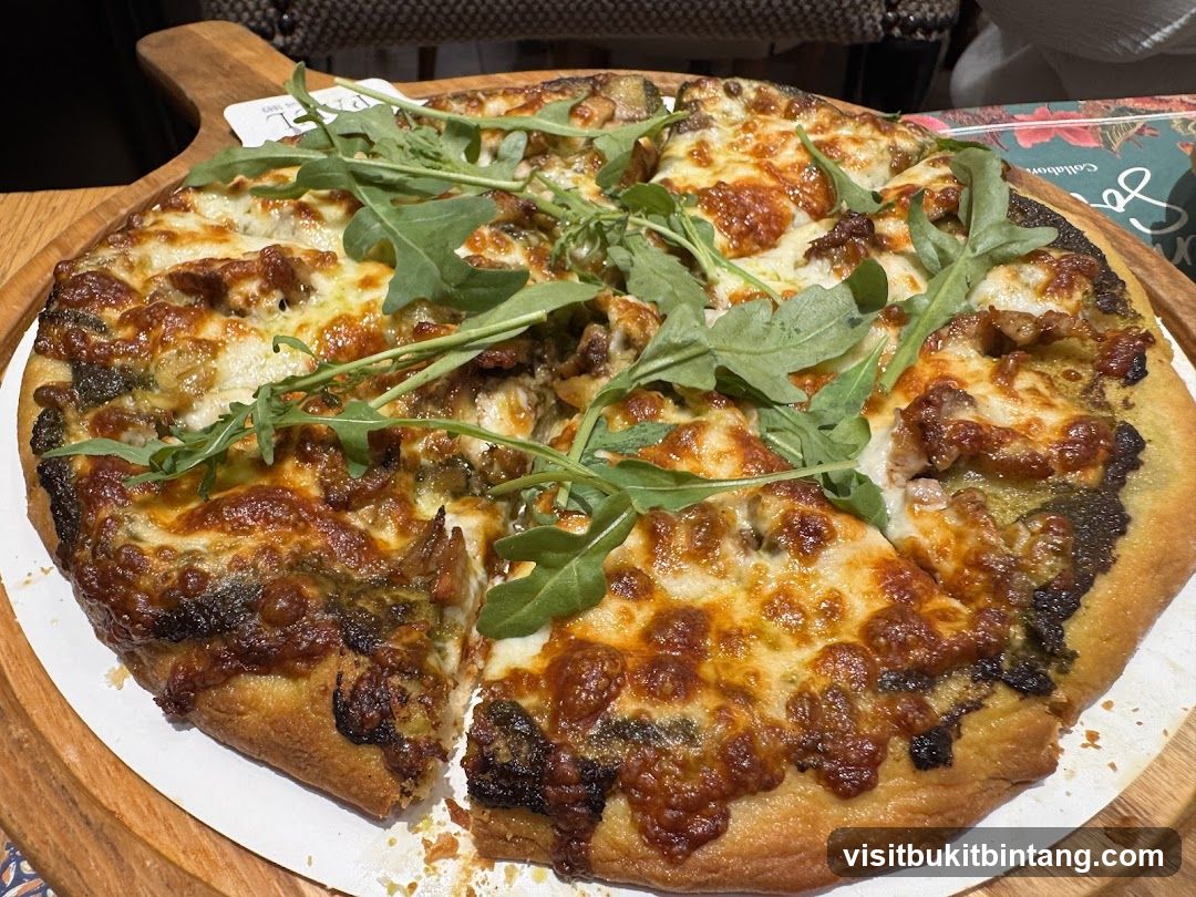 Pizza with arugula