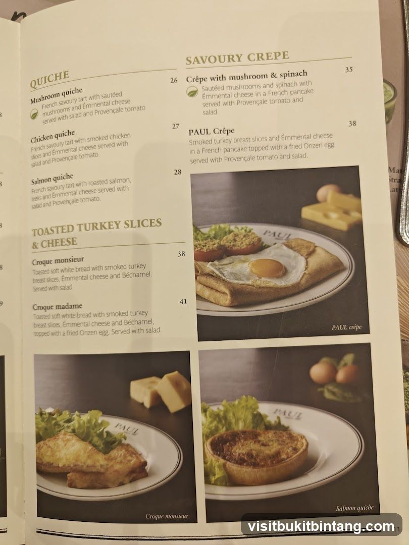 PAUL Menu