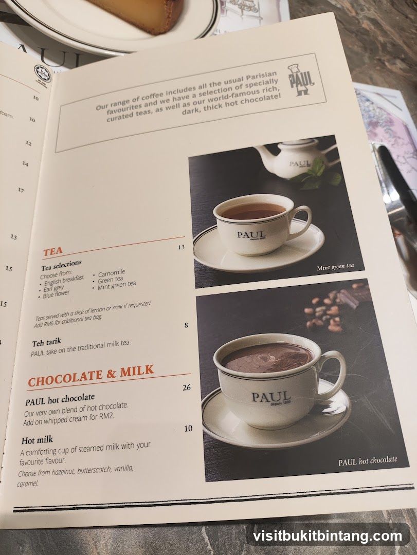 PAUL Menu