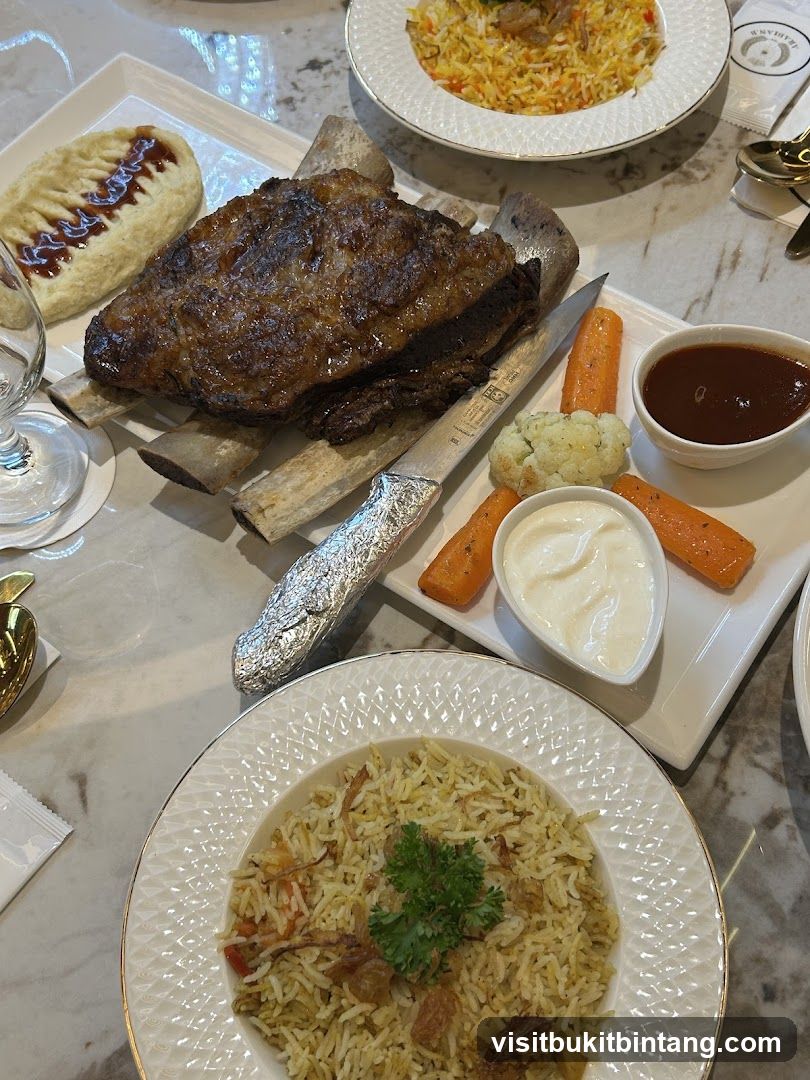 Beef Ribs with Rice and Sides