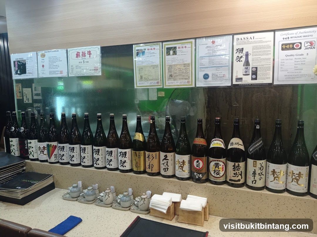 Sake Bottles and Certificates