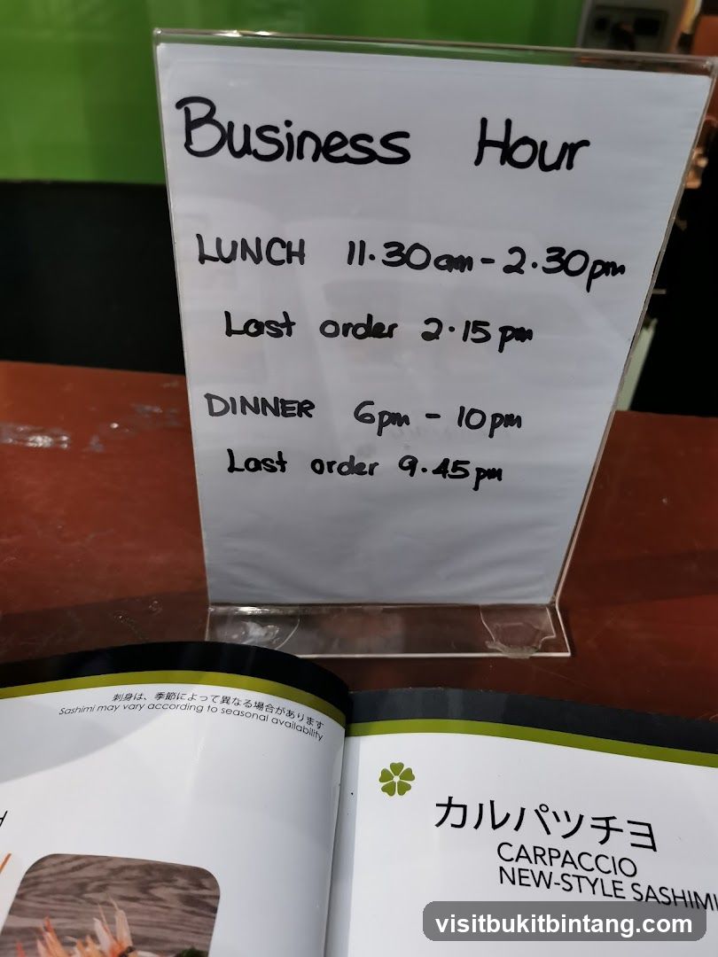Business Hours Sign and Menu Snippet