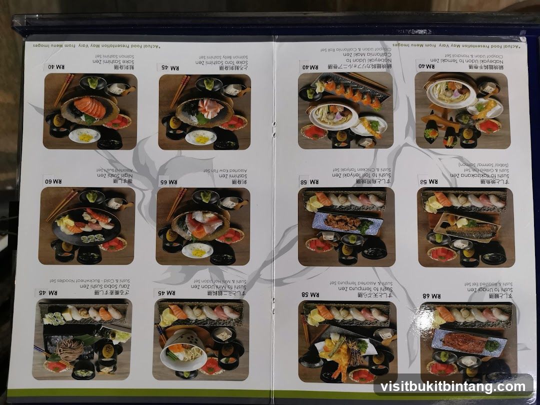 Japanese Food Menu