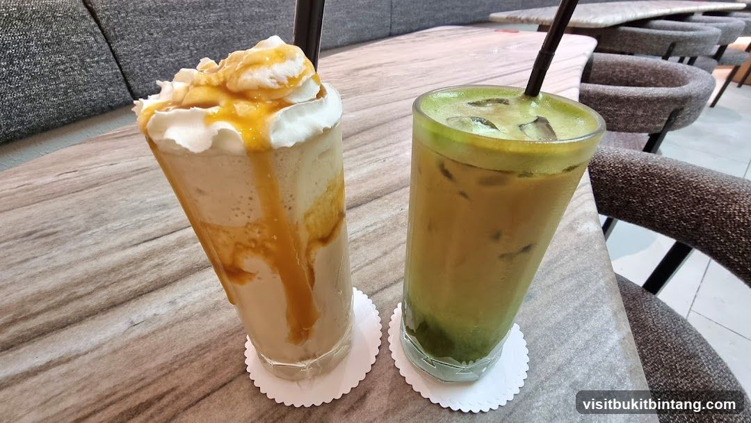 Two Iced Drinks on a Table