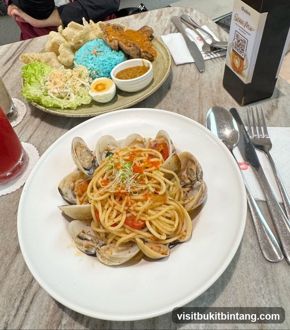 Diners Enjoying Meals