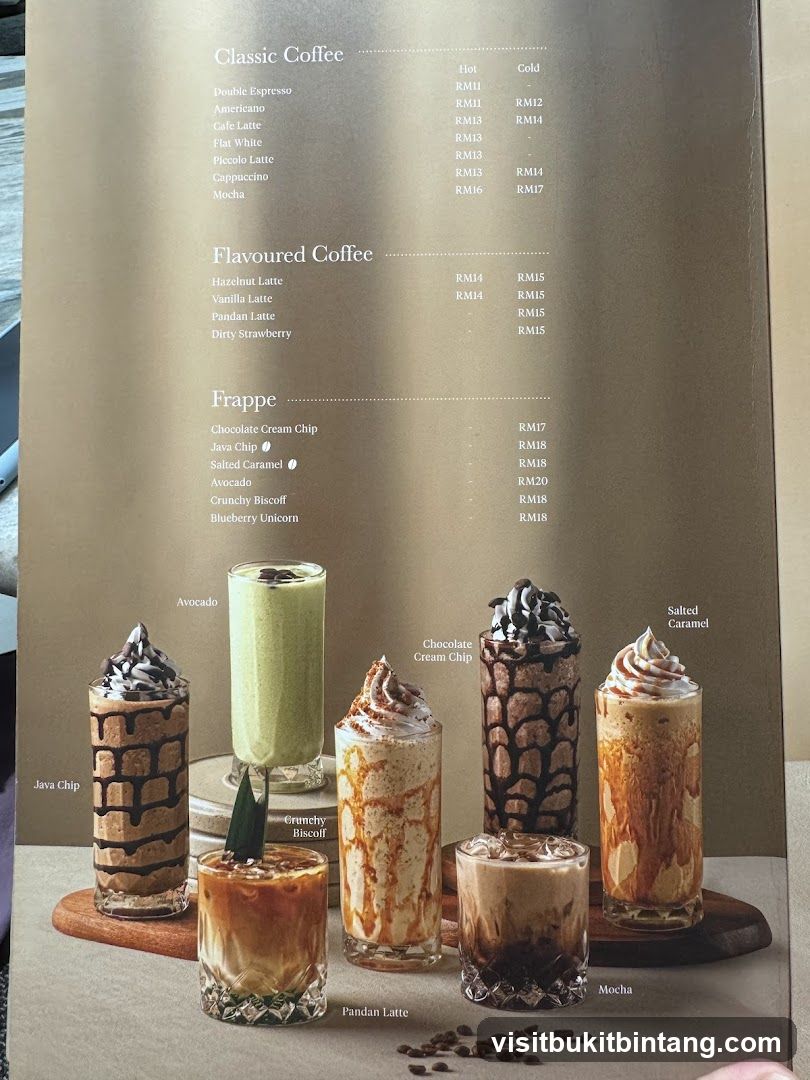 Coffee Menu