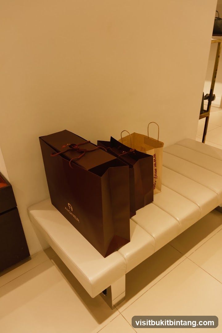 Shopping Bags on a Bench